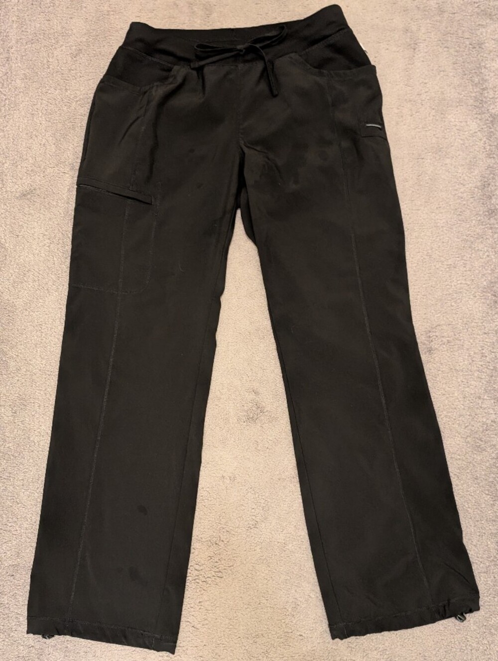 Cherokee Infinity Women's 4 Pocket Stretch Drawstring Scrub Pants Medium Black